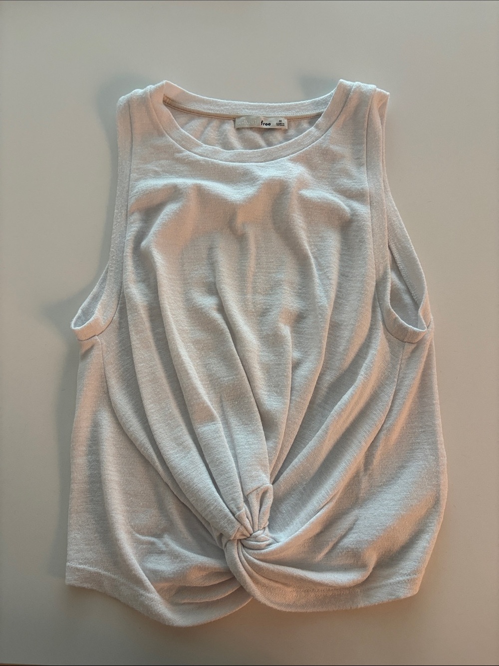 Tank crop top with front knot